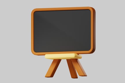 Preview: Cartoon chalkboard on easel stand