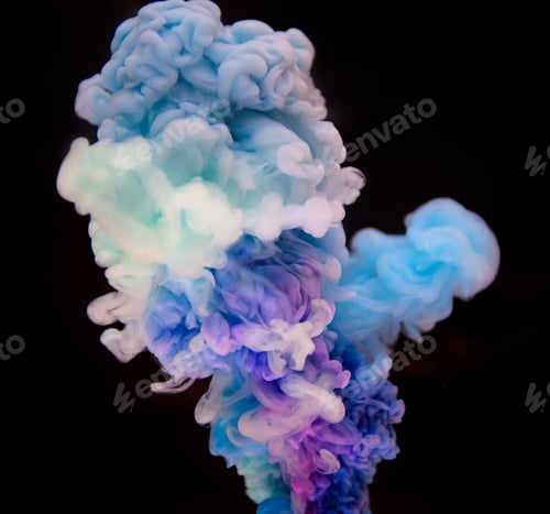 Preview: Abstract blue color drop to the water