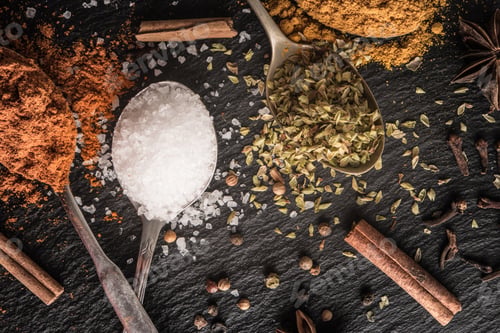 Preview: Various spices spoons