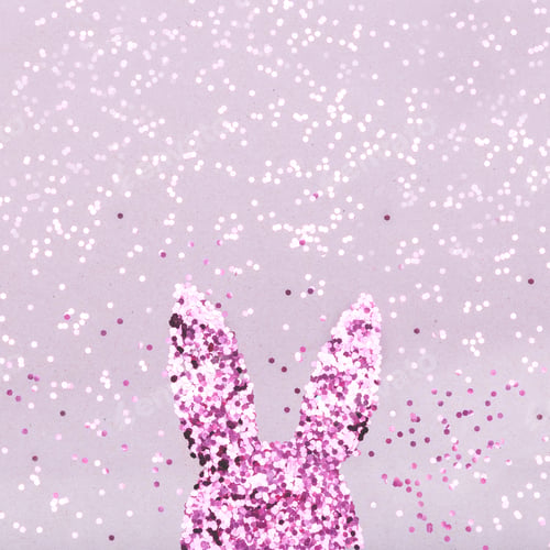 Preview: Easter bunny made of pink glitter