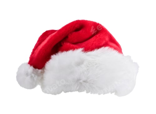 Preview: Santa red hat isolated in white background