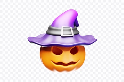 Preview: Jack O Lantern With Witch Hat