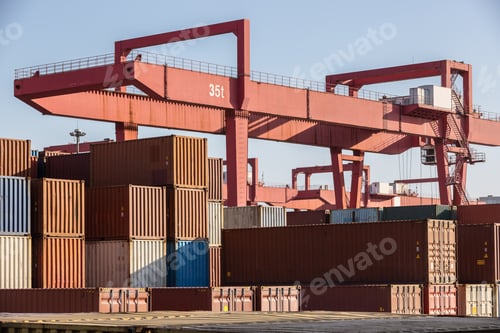 Preview: close-up of the containers yard
