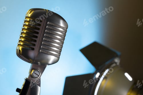 Preview: audio microphone retro style