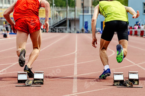 Preview: start two male athletes