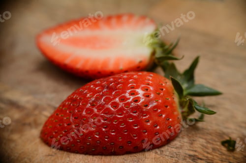 Preview: Strawberry cut in two