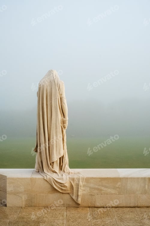 Preview: Mother Canada statue at the Canadian World War One Memorial, Vimy Ridge National Historic Site of