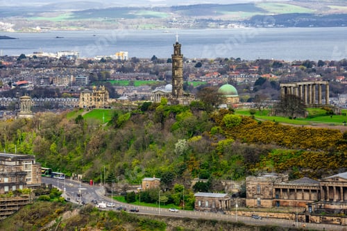 Preview: View of Calton Hill in Edinburgh. Scotland, United Kingdom.