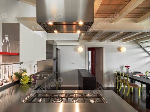 Preview: Interior of a Kitchen in a Modern Penthouse