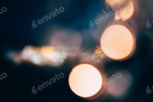 Preview: Defocused image of Christmas lights.