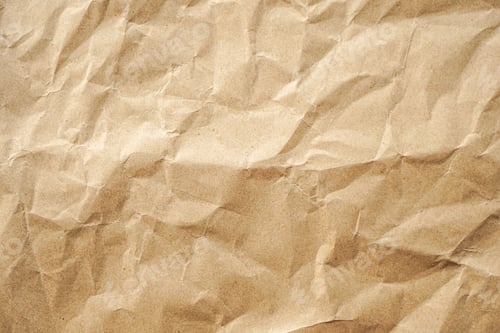 Preview: Crumpled brown recycle paper texture background for design with copy space for text.