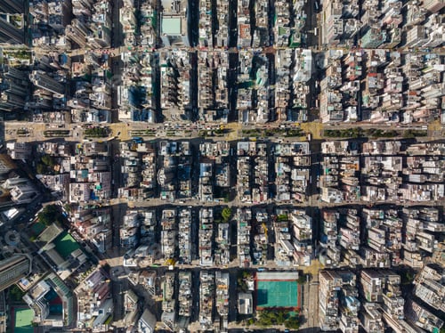 Preview: Top down view of Hong Kong city building block