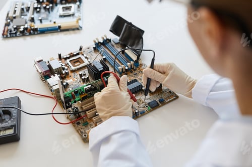 Preview: Woman in Engineering Laboratory Closeup