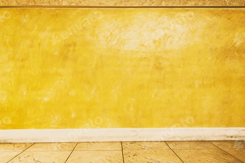 Preview: Yellow wall texture, abstract background.