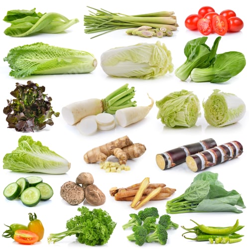 Preview: set of vegetable isolated on white background