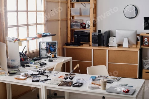 Preview: Interior of Empty Electronic Repair Workshop