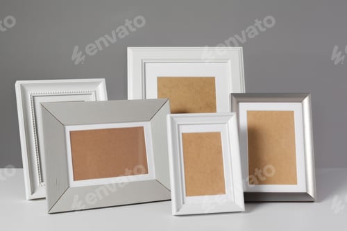 Preview: Blank photo frame on the table
