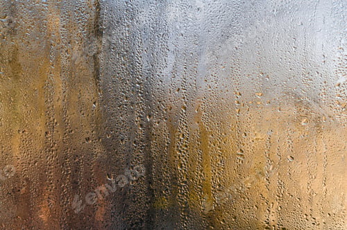 Preview: Water on the wet glass of the window.