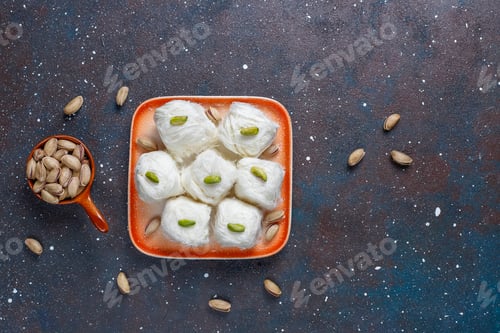 Preview: Turkish floss halva pishmanie,cotton candy dessert.
