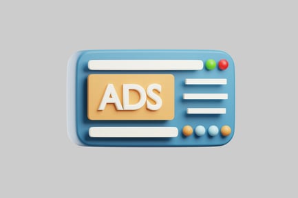 Preview: Abstract digital graphic with rounded corners and colored circles