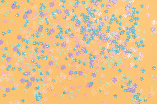 Preview: Confetti flowers on background