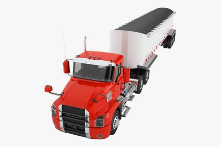 Preview: Red Semi Truck with End Dump Trailer