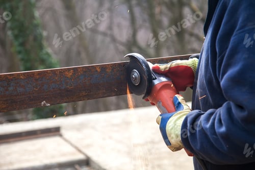 Preview: Cutting steel heavy industry by electric flex