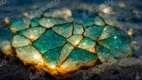 Preview: Close-up view background of the cracked gemstones underwater - Digital Generate Image