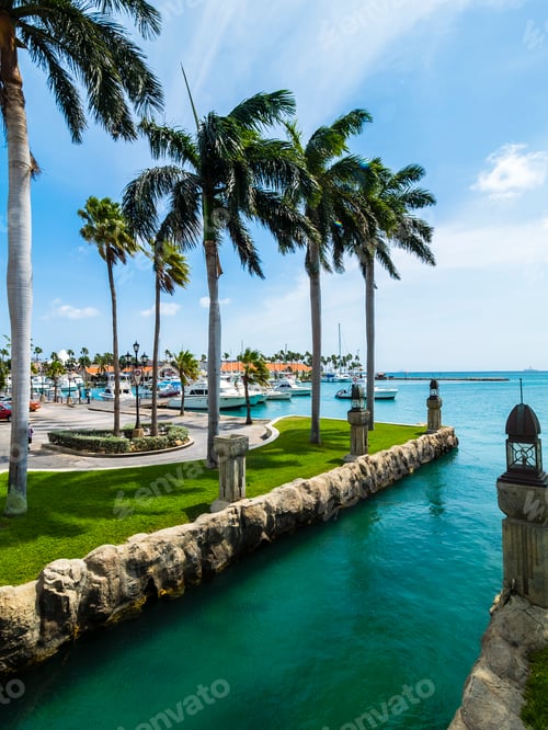 Preview: Aruba, Oranjestad, view to marina