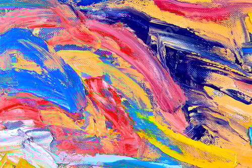 Preview: Oil on canvas. fragment of my painting. abstract background. focus on brushstrokes