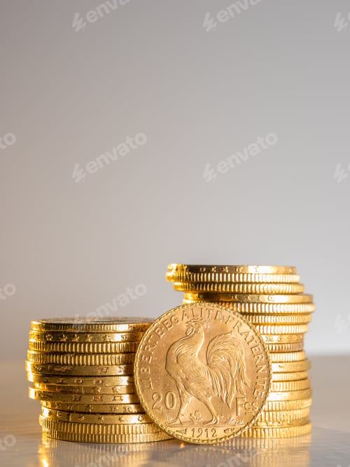 Preview: Twenty French Francs coins