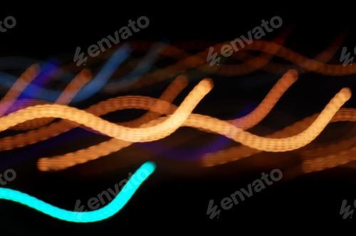 Preview: Abstract night lights background.