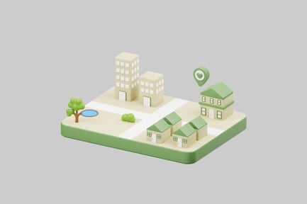 Preview: Celebration city block low poly