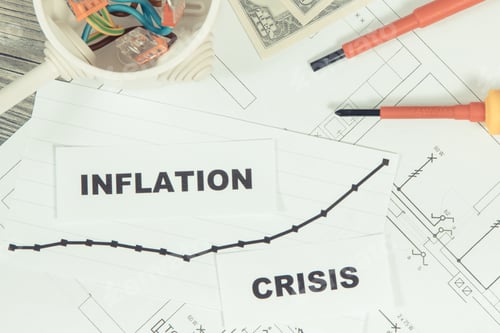 Preview: Electrical components, work tools, electric construction diagrams of house, currencies Dollar