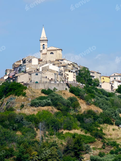 Preview: Landscape in Campobasso province, Molise, Italy. View of Guardialfiera