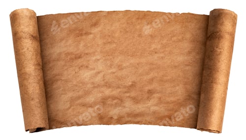 Preview: Vintage paper texture, old parchment isolated on white background