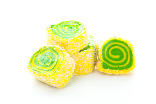Preview: Tasty Turkish delight isolated on white