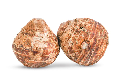 Preview: taro root isolated on white background