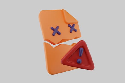 Aperçu: Icône de notification d'erreur de fichier endommagé