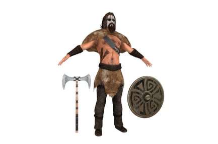 Preview: Barbarian Warrior with Axe and Shield
