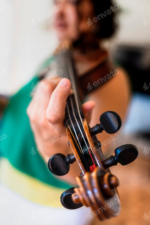 Preview: Dedicated Study: Professional Violinist Immersed in Home Practice Session