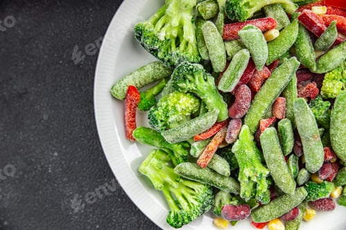 Preview: vegetable frozen mix broccoli, corn, carrot, green pea, green bean, bell pepper, bean fresh vegetabl