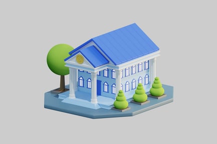 Preview: Cartoon bank with trees