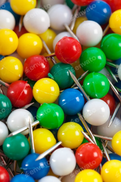 Preview: colorful color push pins