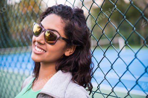 Preview: Sporty woman at park