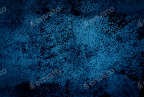 Preview: Vintage grunge blue concrete texture studio wall background with vignette.