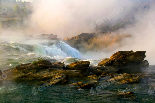 Preview: Dhuandhar Waterfall on Narmada River Bhedaghat at sunrise