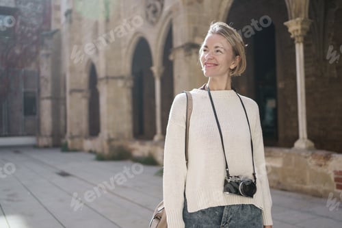 Preview: Beautiful Russian Woman Tourist Visiting European City