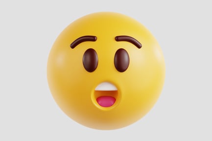 Preview: 3D Face With Open Mouth Emoji