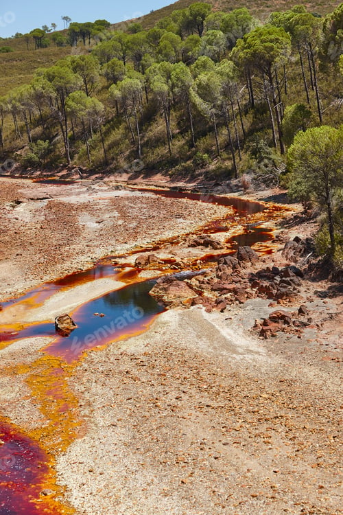 Preview: Ferruginous mineral waters. Riotinto opencast mine. Huelva, Andalucia. Spain